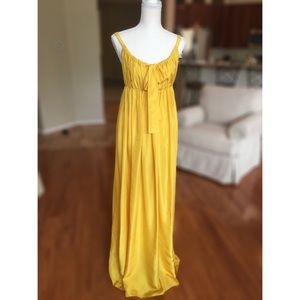 Dolce And Gabbana yellow maxi dress